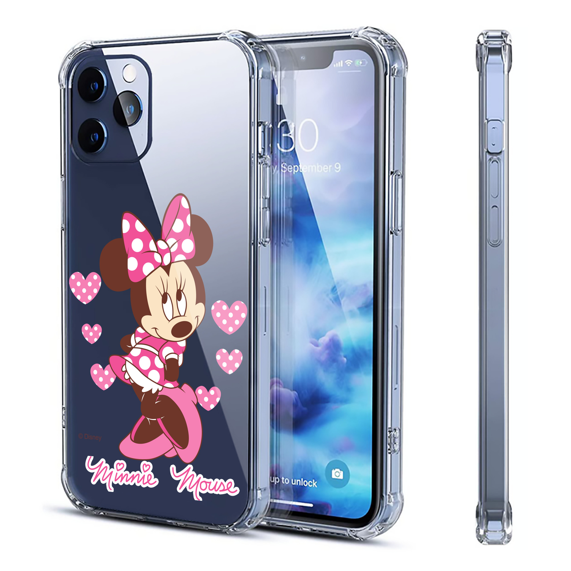 （画像用） ミッキーマウス Mickey Mouse 【iPhone 12シリーズ対応】透明スマホケース（クリアソフトケース）